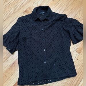Madewell eyelet button down